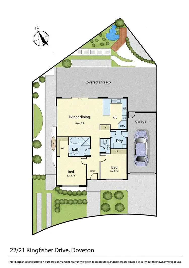 Floorplan of Homely unit listing, 22/21 Kingfisher Drive, Doveton VIC 3177