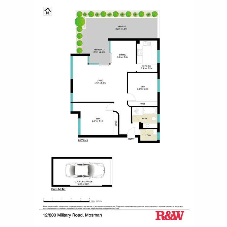 Floorplan of Homely apartment listing, 12/800 Military Road, Mosman NSW 2088