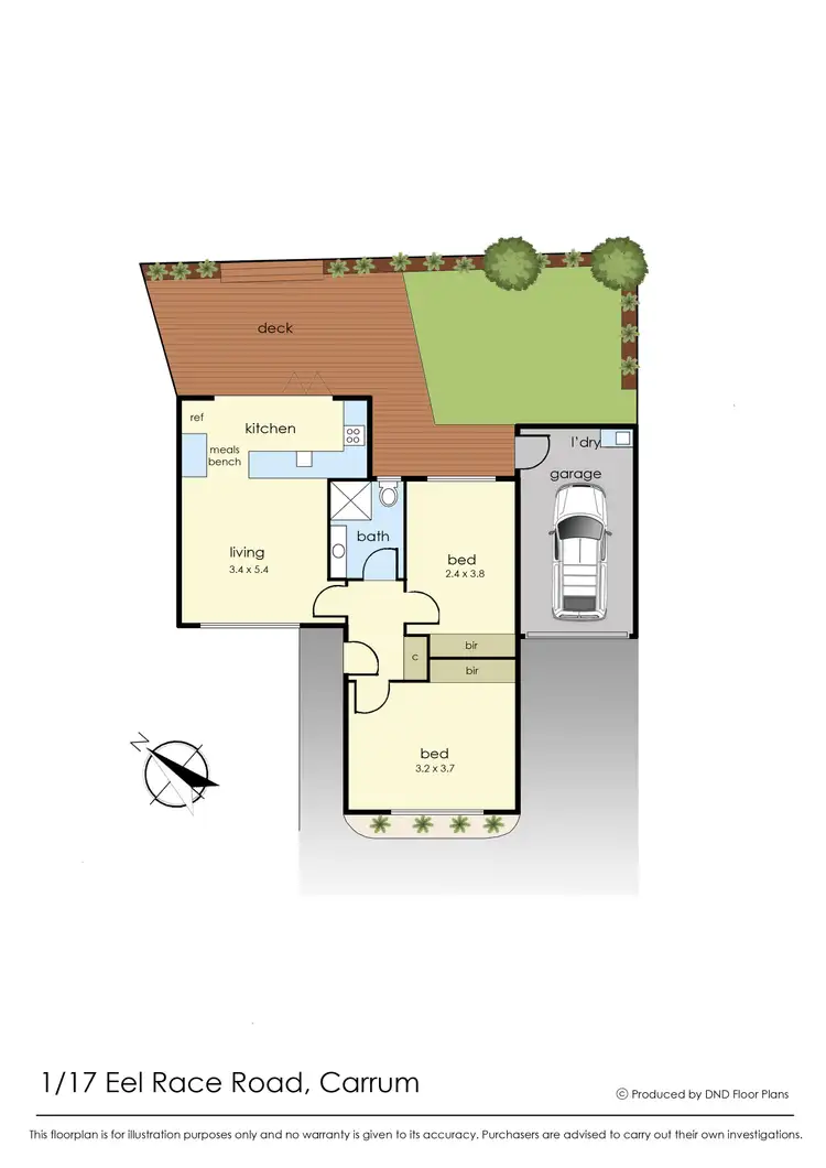 Floorplan of Homely unit listing, 1/17 Eel Race Road, Carrum VIC 3197