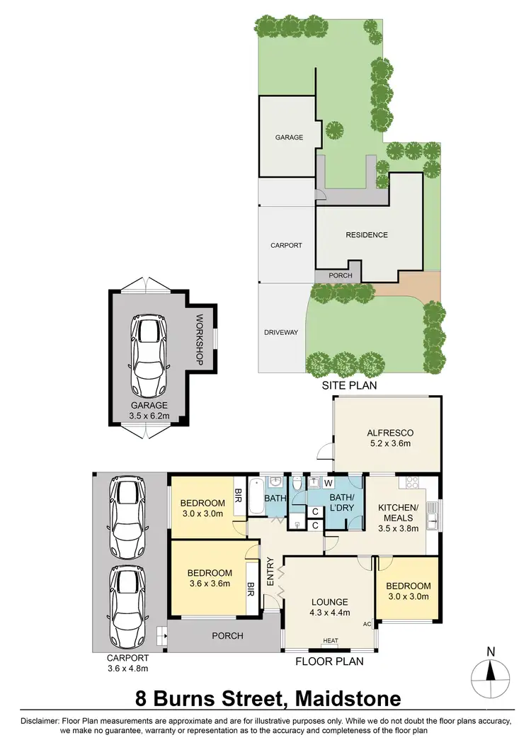 Floorplan of Homely house listing, 8 Burns Street, Maidstone VIC 3012