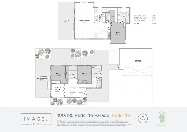 Floorplan of Homely apartment listing, 100/185 Redcliffe Parade, Redcliffe QLD 4020