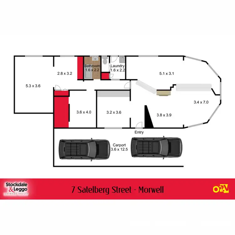 Floorplan of Homely house listing, 7 Satelberg Street, Morwell VIC 3840