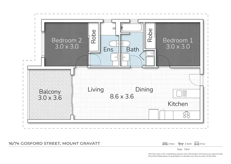 Floorplan of Homely unit listing, 17/74 Gosford Street, Mount Gravatt QLD 4122