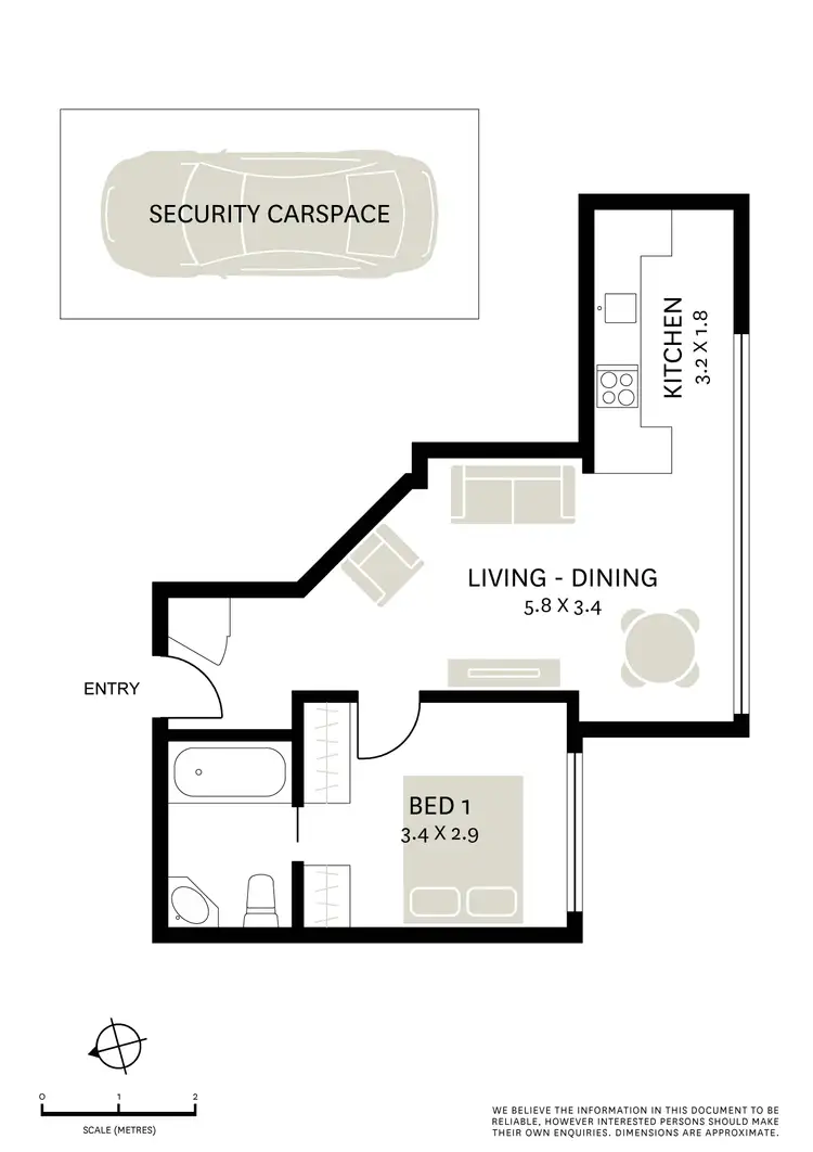 Floorplan of Homely apartment listing, 33/6-14 Darley Street, Darlinghurst NSW 2010