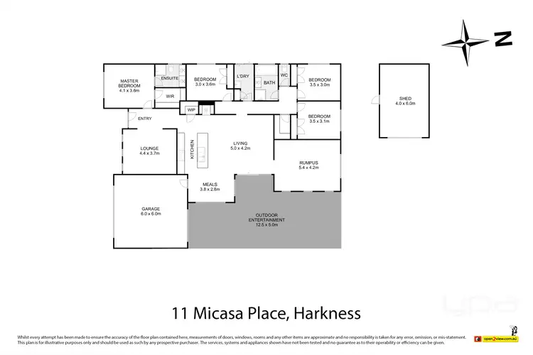 Floorplan of Homely house listing, 11 Micasa Place, Harkness VIC 3337