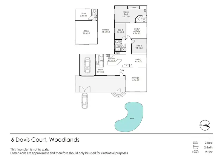 Floorplan of Homely house listing, 6 Davis Court, Woodlands WA 6018