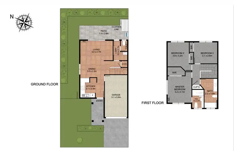 Floorplan of Homely townhouse listing, 105/333 Colburn Avenue, Victoria Point QLD 4165