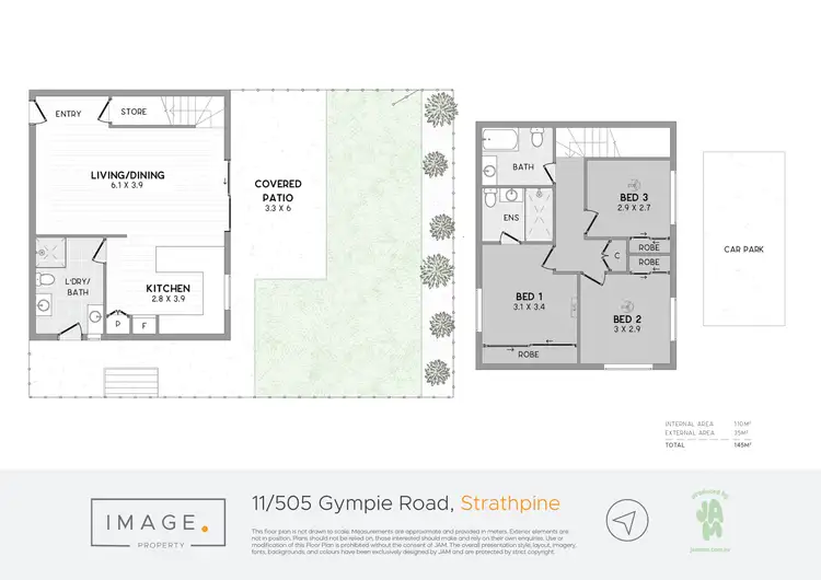 Floorplan of Homely townhouse listing, 11/505 Gympie Road, Strathpine QLD 4500