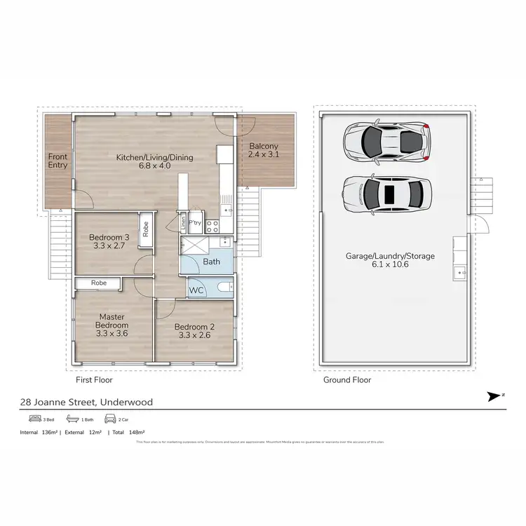 Floorplan of Homely house listing, 28 Joanne Street, Underwood QLD 4119