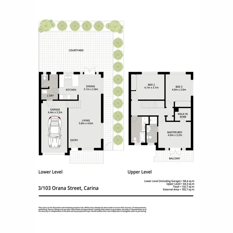 Floorplan of Homely townhouse listing, 3/103 Orana Street, Carina QLD 4152