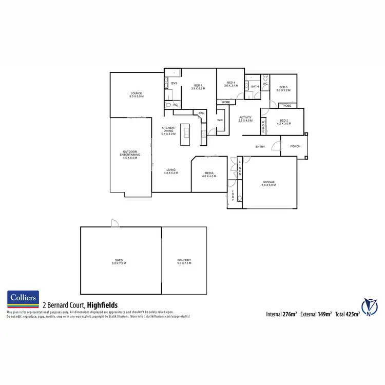 Floorplan of Homely house listing, 2 Bernard Court, Highfields QLD 4352