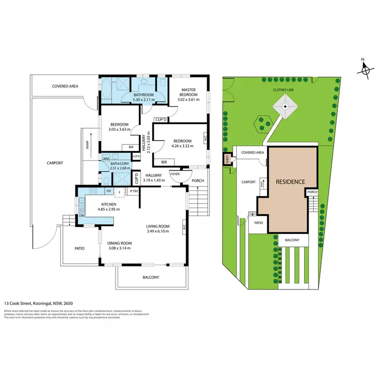 Floorplan of Homely house listing, 13 Cook Street, Kooringal NSW 2650
