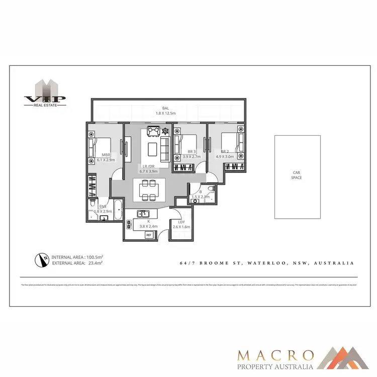 Floorplan of Homely apartment listing, 64/7 Broome Street, Waterloo NSW 2017