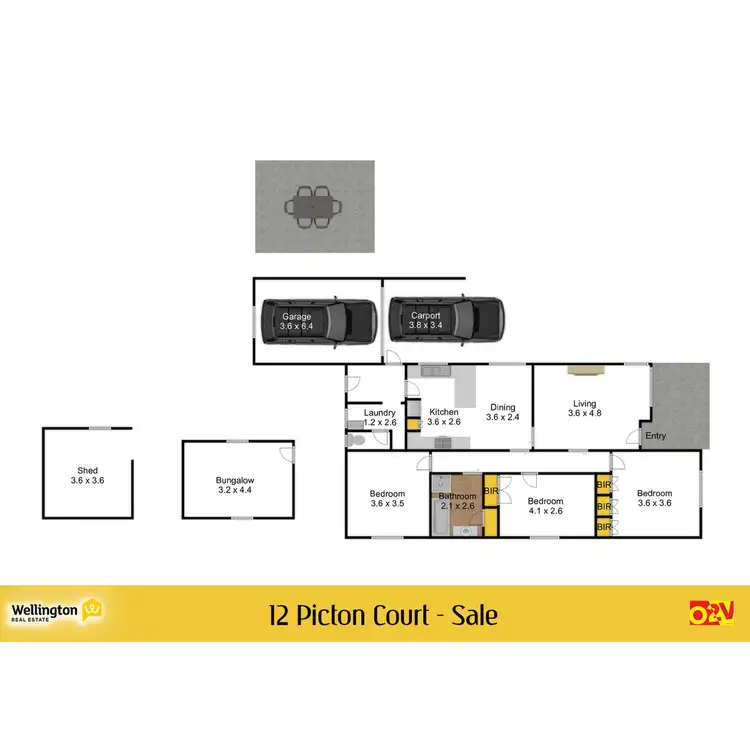 Floorplan of Homely house listing, 12 Picton Court, Sale VIC 3850