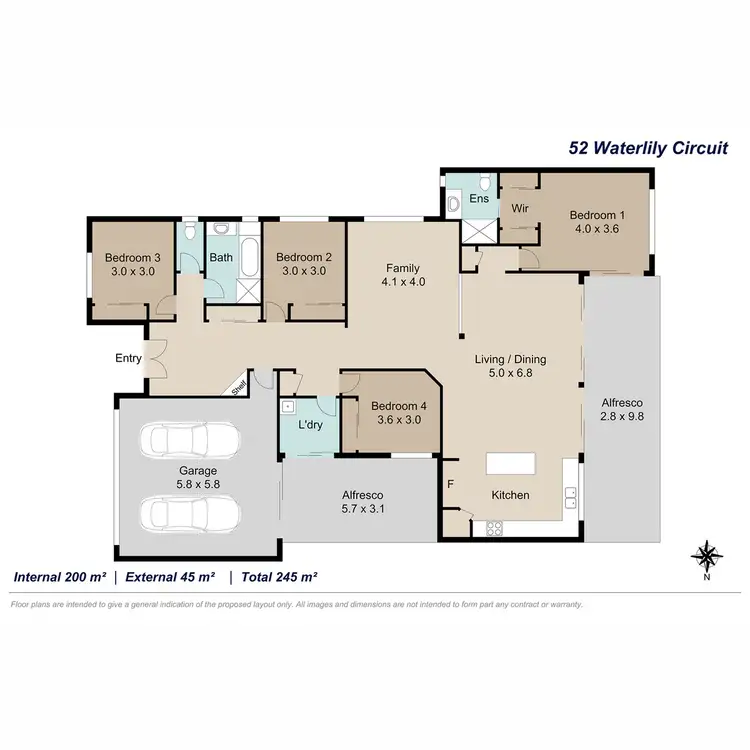 Floorplan of Homely house listing, 52 Waterlily Circuit, Carseldine QLD 4034