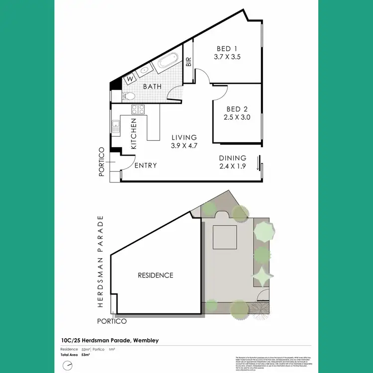 Floorplan of Homely unit listing, 10C/25 Herdsman Parade, Wembley WA 6014