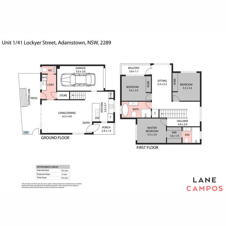 Floorplan of Homely townhouse listing, 1/41 Lockyer Street, Adamstown NSW 2289
