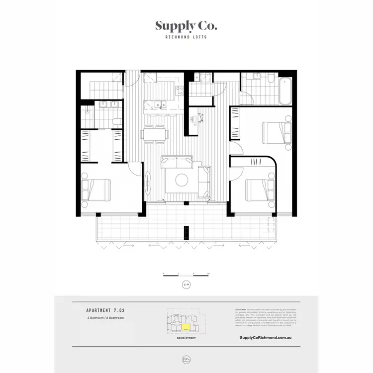 Floorplan of Homely apartment listing, 702/11 David Street, Richmond VIC 3121