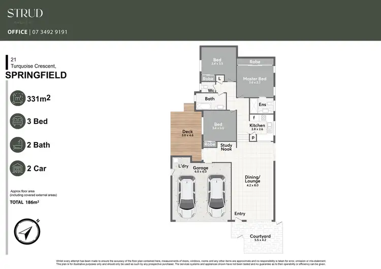 Floorplan of Homely house listing, 21 Turquoise Crescent, Springfield QLD 4300