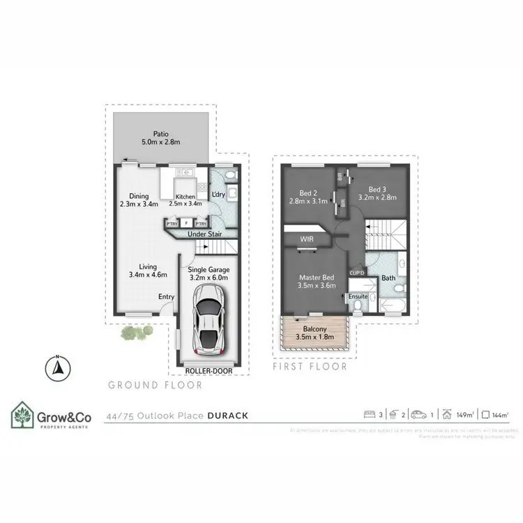 Floorplan of Homely townhouse listing, 44/75 Outlook Place, Durack QLD 4077
