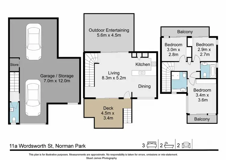 Floorplan of Homely townhouse listing, 11A Wordsworth Street, Norman Park QLD 4170