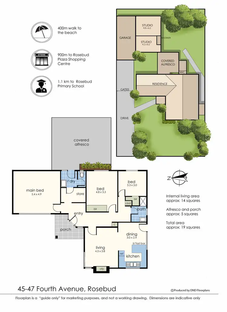 Floorplan of Homely house listing, 45-47 Fourth Avenue, Rosebud VIC 3939
