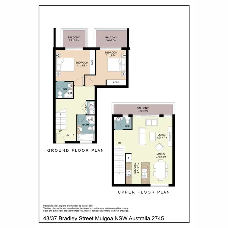 Floorplan of Homely unit listing, 43/37 Bradley Street, Glenmore Park NSW 2745