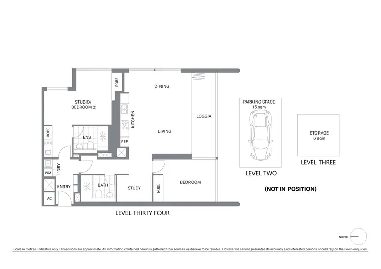 Floorplan of Homely apartment listing, 3408/101 Bathurst Street, Sydney NSW 2000