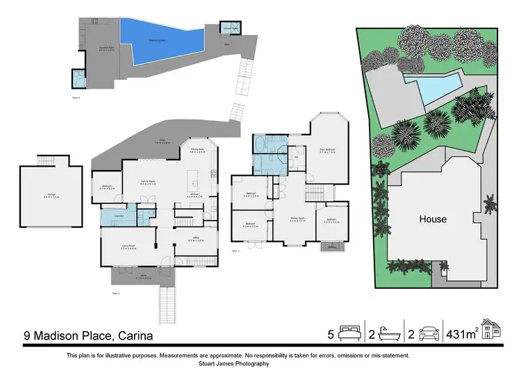 Floorplan of Homely house listing, 9 Madison Place, Carina QLD 4152