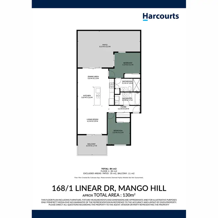 Floorplan of Homely unit listing, 168/1 Linear Drive, Mango Hill QLD 4509