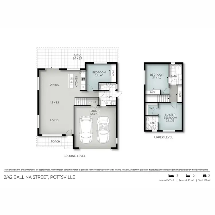 Floorplan of Homely townhouse listing, 2/42-58 Ballina Street, Pottsville NSW 2489