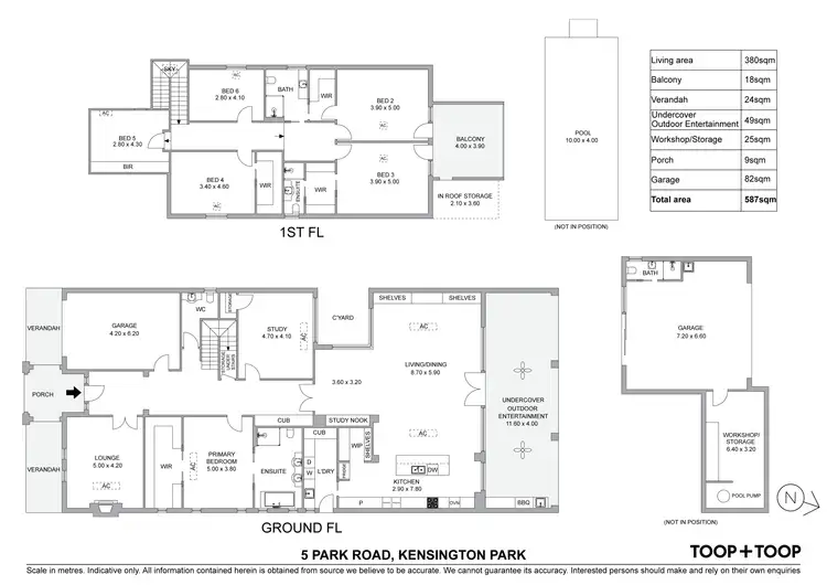 Floorplan of Homely house listing, 5 Park Road, Kensington Park SA 5068