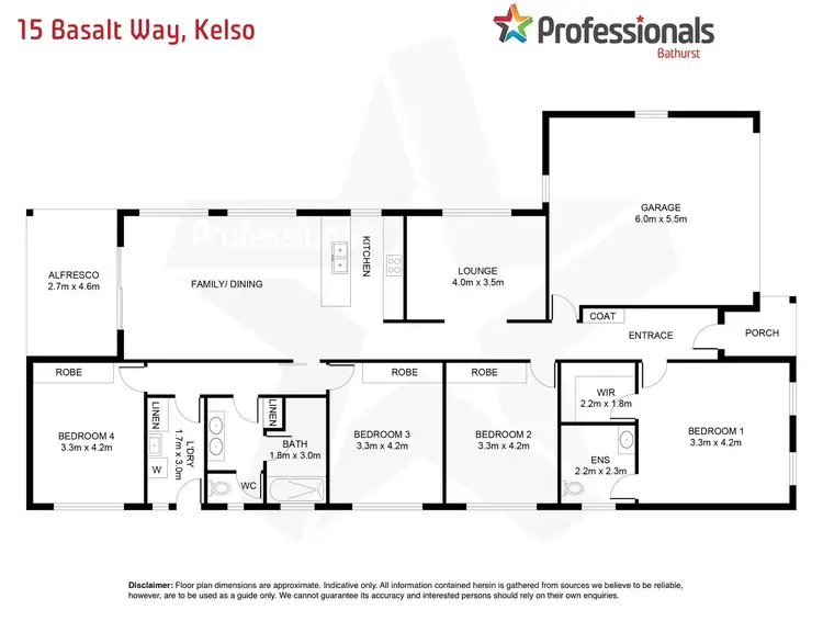 Floorplan of Homely house listing, 15 Basalt Way, Kelso NSW 2795