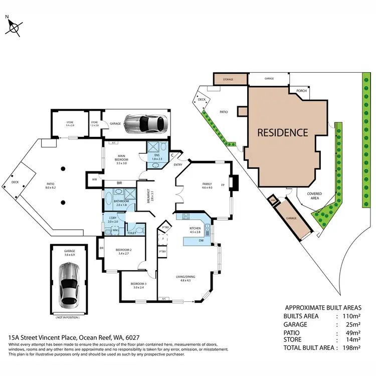 Floorplan of Homely house listing, 15A St Vincent Place, Ocean Reef WA 6027