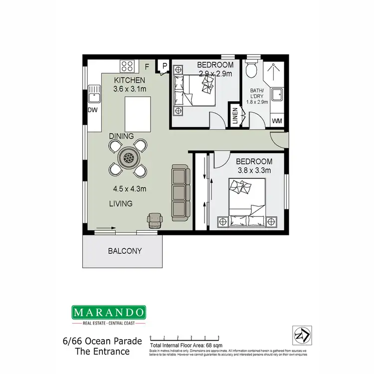 Floorplan of Homely unit listing, 66- Unit 6 Ocean Parade, The Entrance NSW 2261