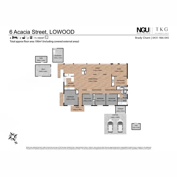 Floorplan of Homely rural property listing, 6 Acacia Street, Lowood QLD 4311