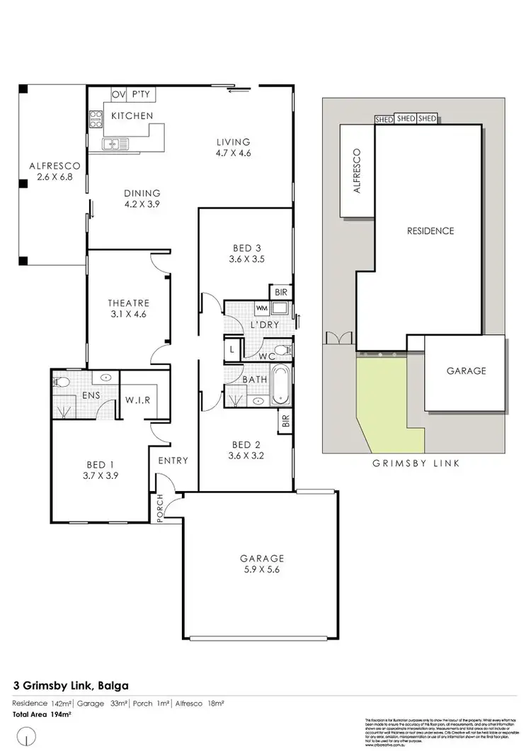 Floorplan of Homely house listing, 3 Grimsby Link, Balga WA 6061