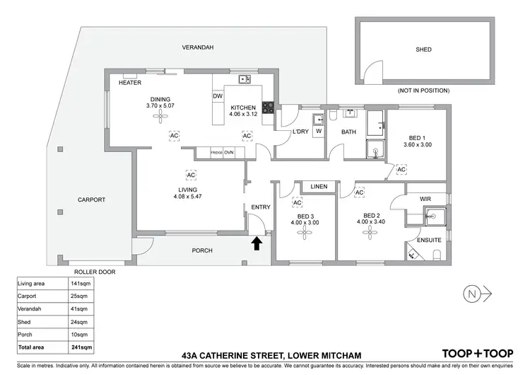 Floorplan of Homely house listing, 43A Catherine Street, Lower Mitcham SA 5062