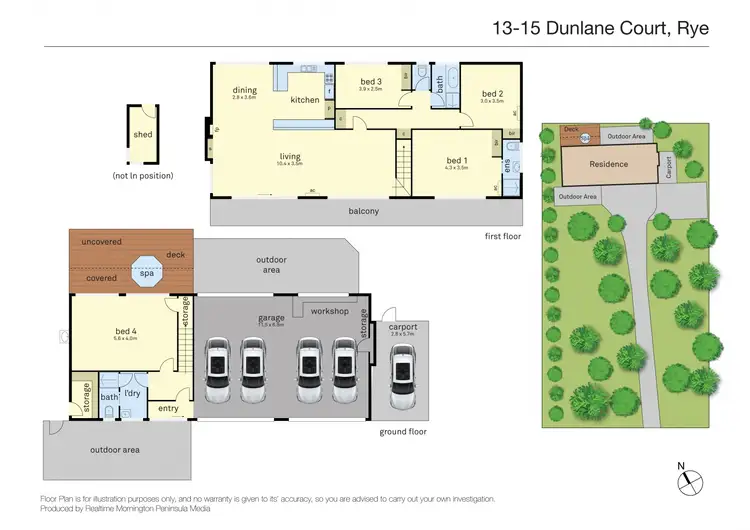 Floorplan of Homely house listing, 13-15 Dunlane Court, Rye VIC 3941