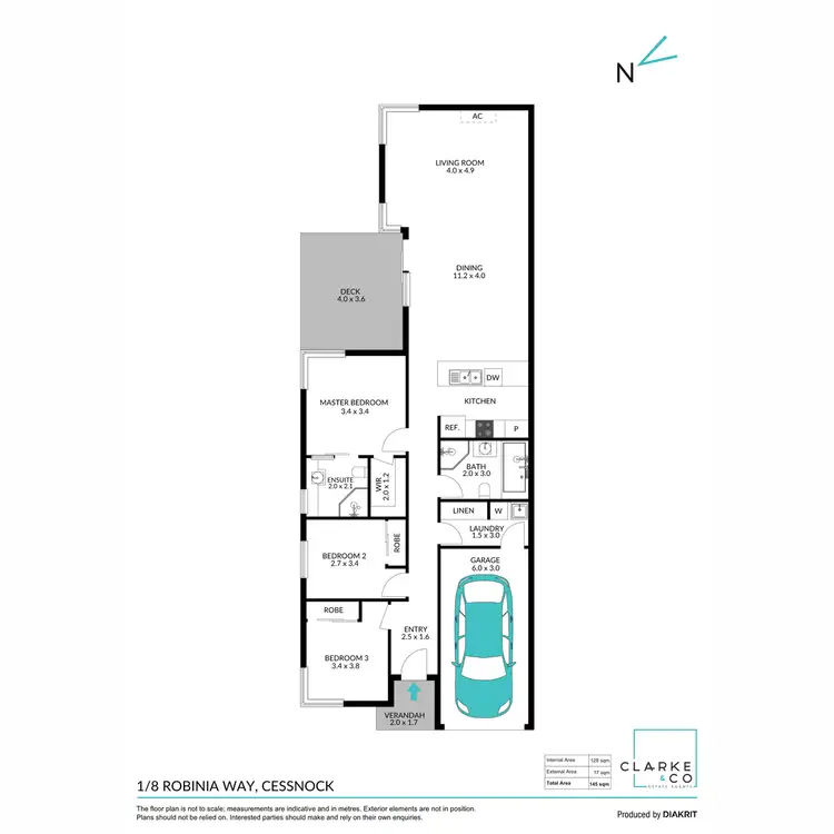 Floorplan of Homely house listing, 1/8 Robinia Way, Cessnock NSW 2325