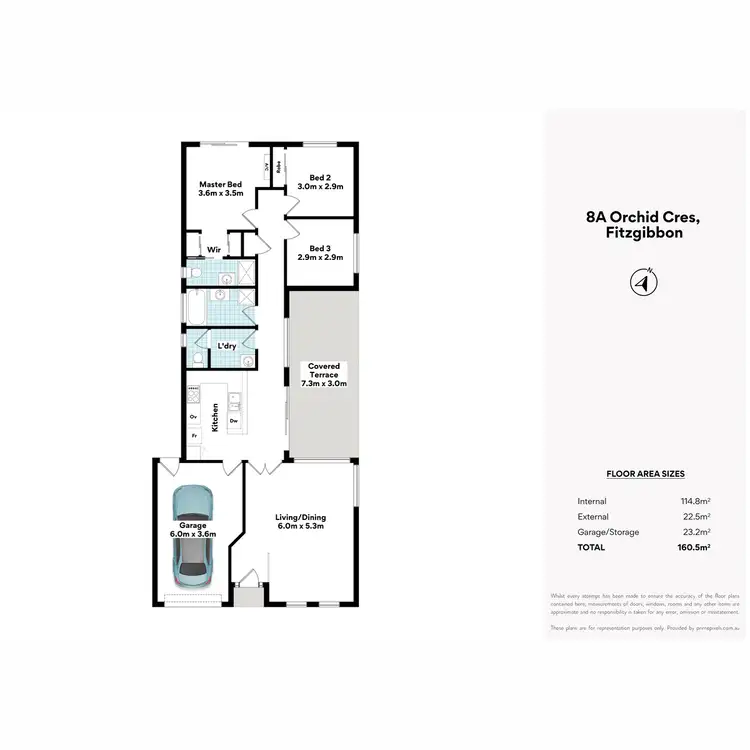 Floorplan of Homely house listing, 8A Orchid Crescent, Fitzgibbon QLD 4018