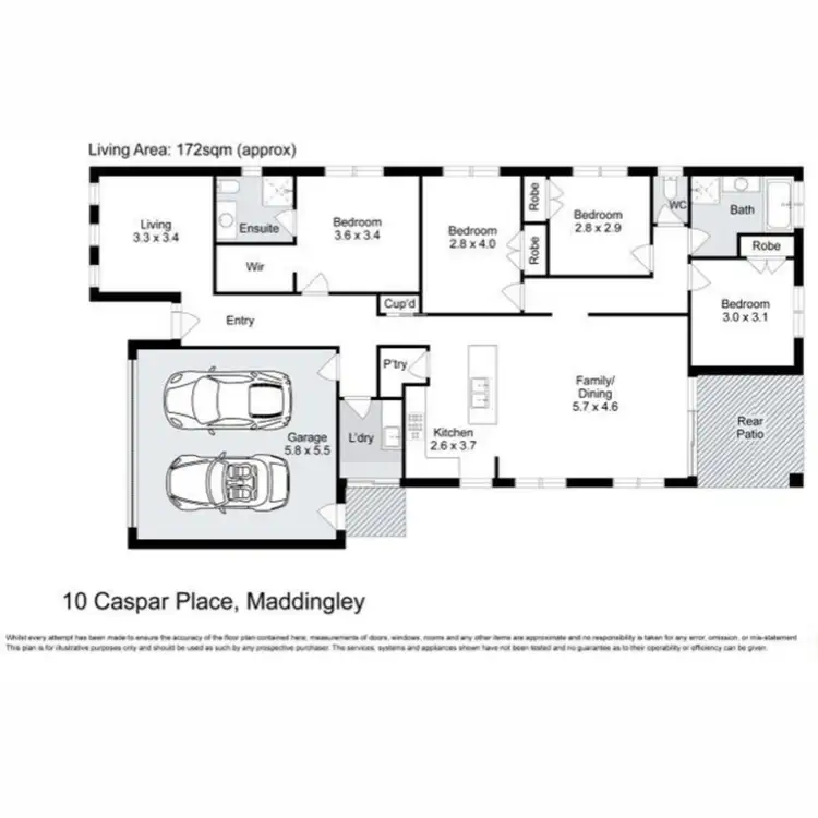 Floorplan of Homely house listing, 10 Caspar Place, Maddingley VIC 3340