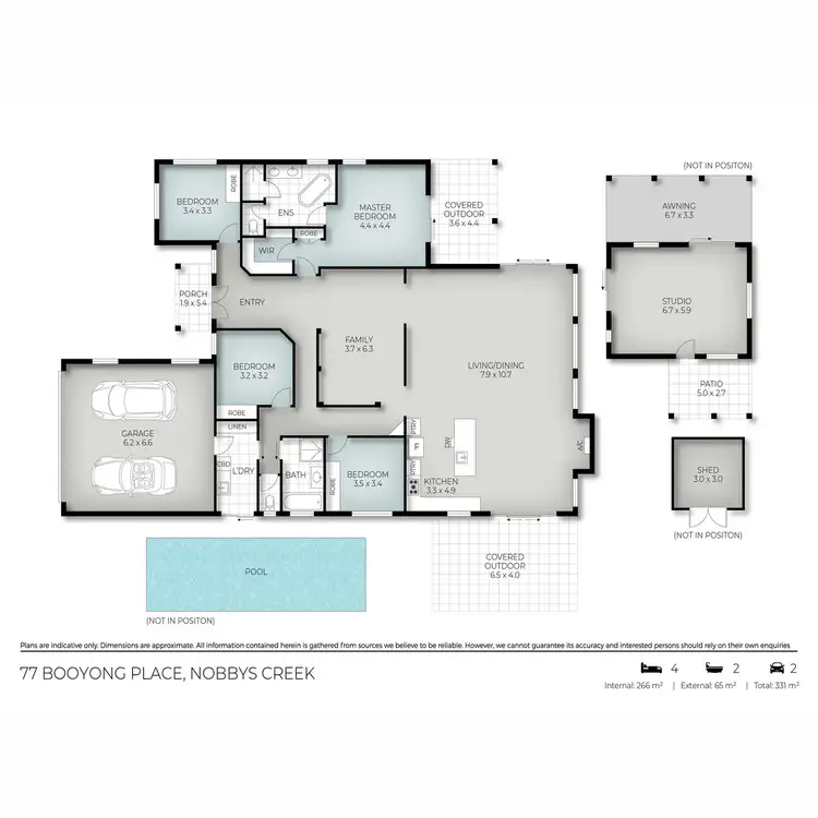 Floorplan of Homely rural property listing, 77 Booyong Place, Nobbys Creek NSW 2484