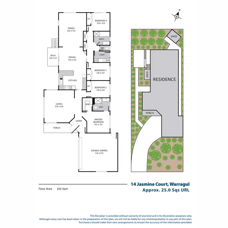 Floorplan of Homely house listing, 14 Jasmine Court, Warragul VIC 3820