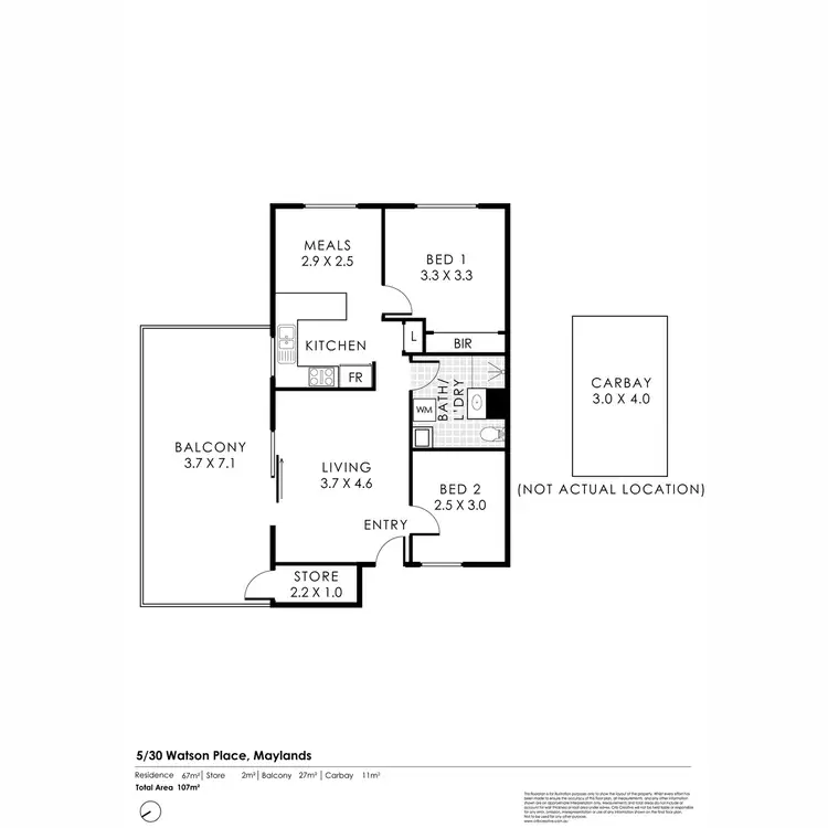 Floorplan of Homely apartment listing, 5/30 Watson Place, Maylands WA 6051