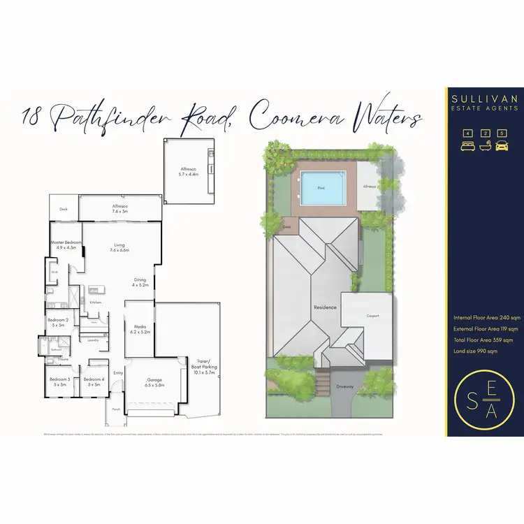 Floorplan of Homely house listing, 18 Pathfinder Road, Coomera Waters QLD 4209
