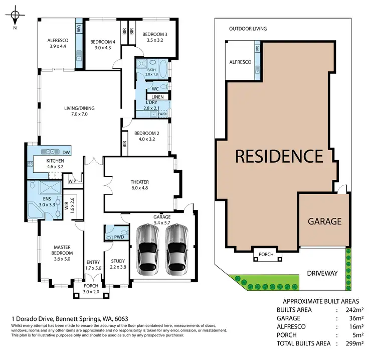 Floorplan of Homely house listing, 1 Dorado Drive, Bennett Springs WA 6063