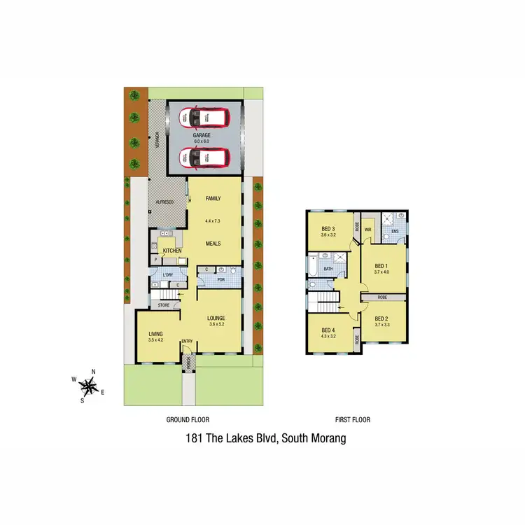 Floorplan of Homely house listing, 181 The Lakes Boulevard, South Morang VIC 3752