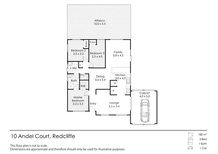 Floorplan of Homely house listing, 10 Andell Place, Redcliffe WA 6104