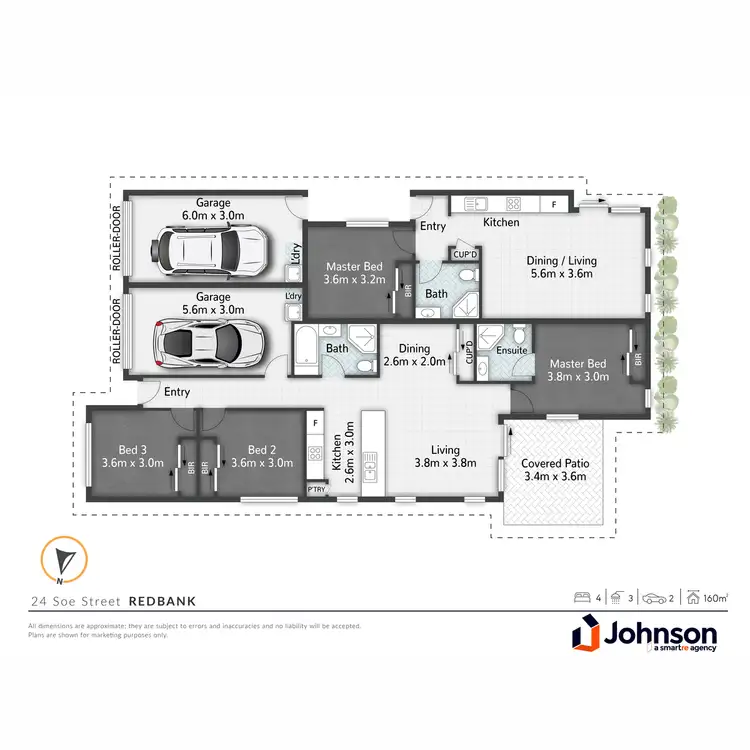 Floorplan of Homely semi-detached listing, 24 Soe Street, Redbank QLD 4301
